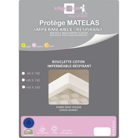 Drap Housse Isa Bouclette Coton Imperméable Respirant