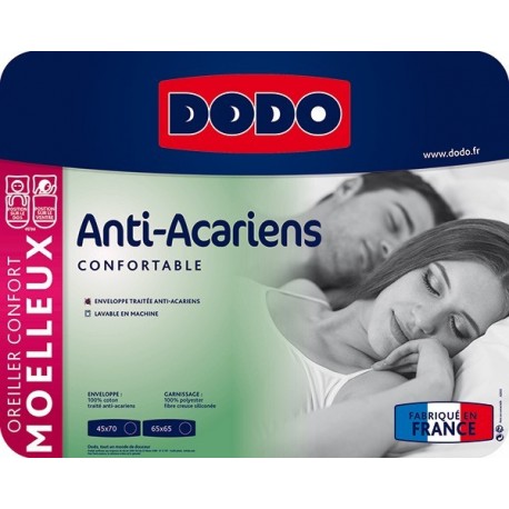 Oreiller DODO  Anti-Acariens - 2 tailles