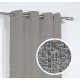 Rideau A Oeillets Naturel Natte Terra Gris