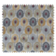 Tissu Plumes de Paon Foil Jaune Or