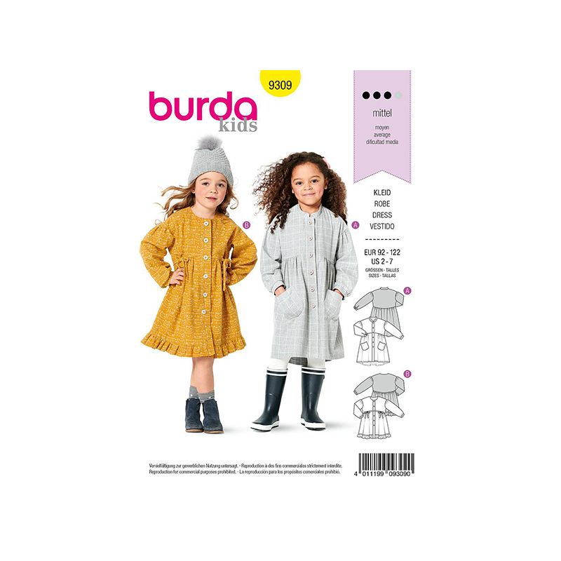 Patron Burda 9309 Robe