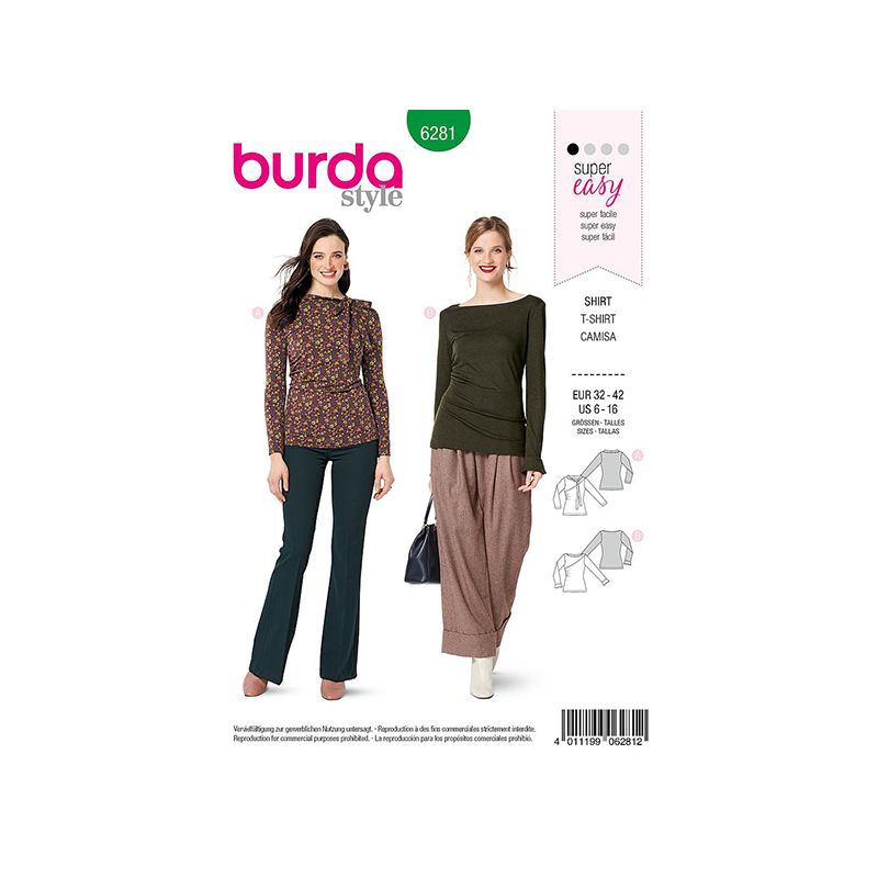 Patron Burda 6281 Tee-shirt