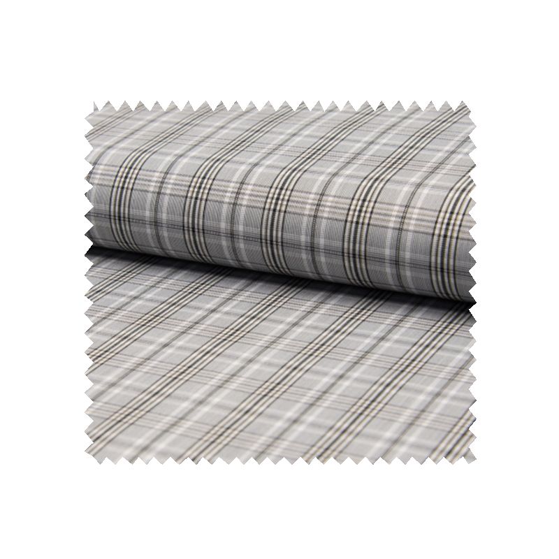 Tissu Carreaux Gris marron 