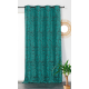 Tissu Borneo Jacquard Chenillé Vert Bleu 