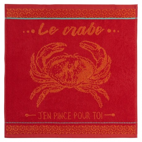 Carre Eponge Crabe Jacquard 100% coton