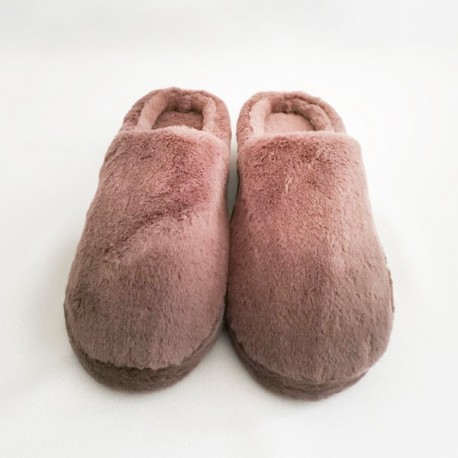 Pantoufle en fausse fourrure - Coloris Marron