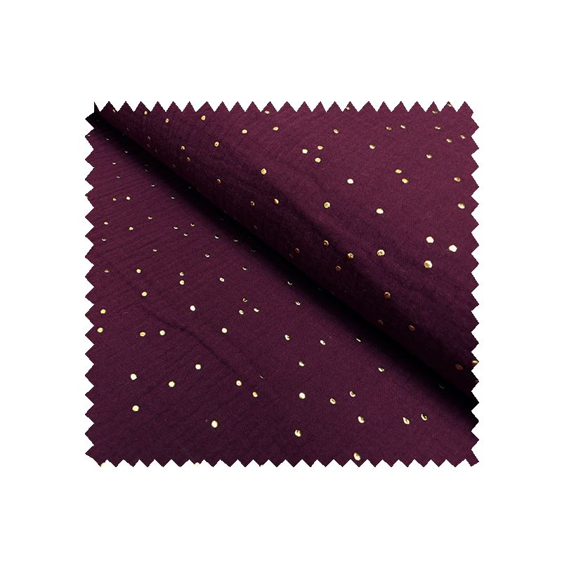 Tissu Pimiz Double Gaze Gaufrée Purple