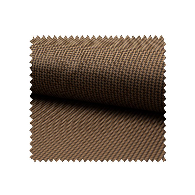 Tissu Scuba Suede Imprime Pied de Poule Camel