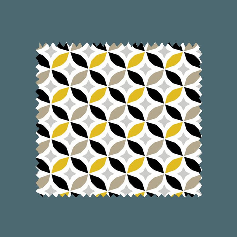 Tissu Enduit Cercle Jaune