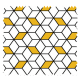 Tissu Imprimé Cube Jaune