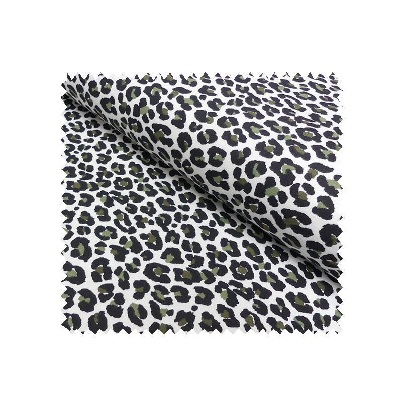 Tissu Jersey Coton Imprime Leopard Ecru/kaki