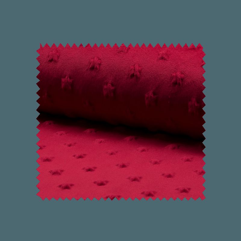 Tissu Minky Tout Doux Etoile Rouge