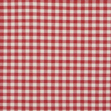 Toile Carreaux Torchon Rouge