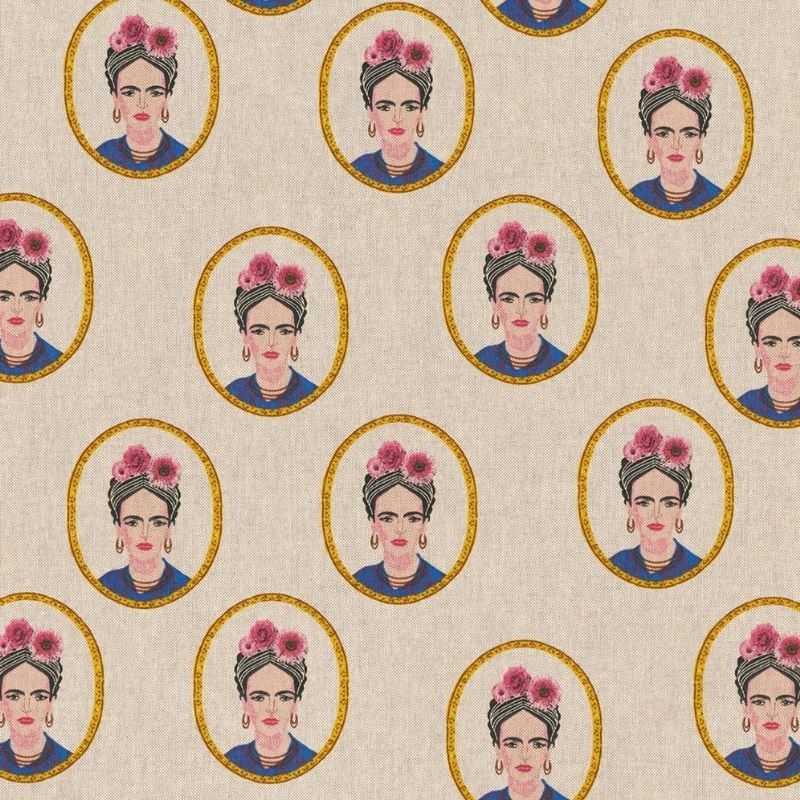 Tissu Toile Frida Coloris Fond Lin 