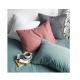 Parure de linge de lit en gaze de coton Olivia Aqua 