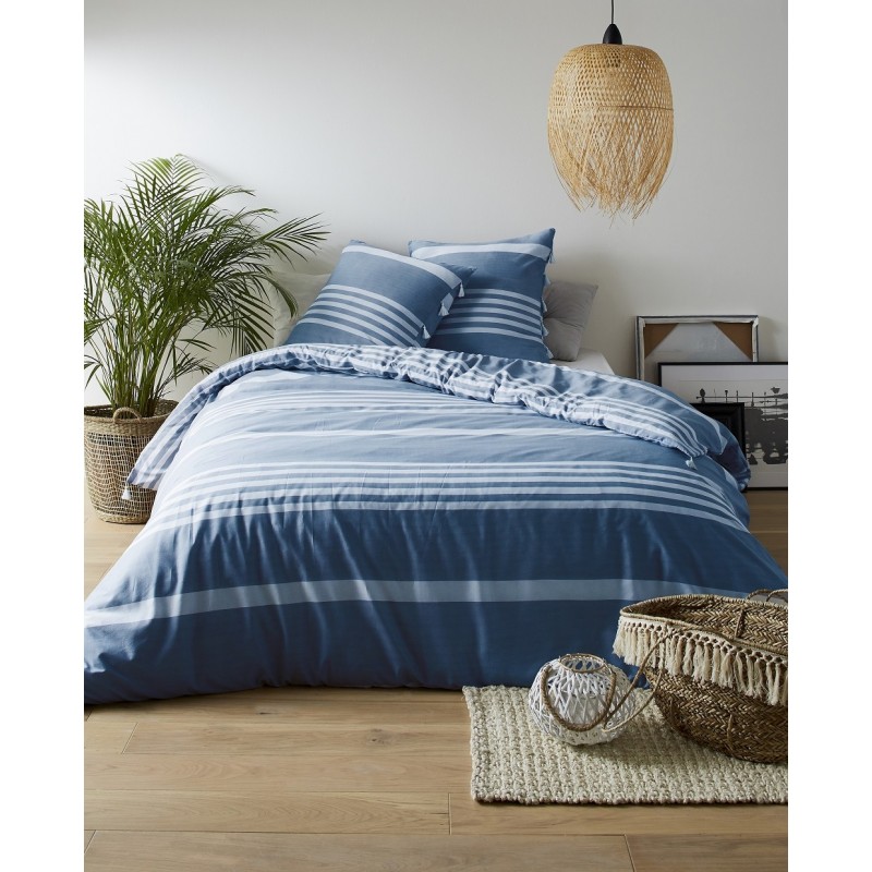 Parure De Lit En Flanelle 100% Coton 90x200 Cm - Anti-boulochage, Douce Et Chaude, Fabriquée En Italie (bleu Indigo)