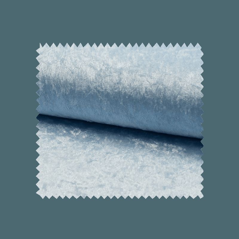 Tissu Panne De Velours Uni Bleu