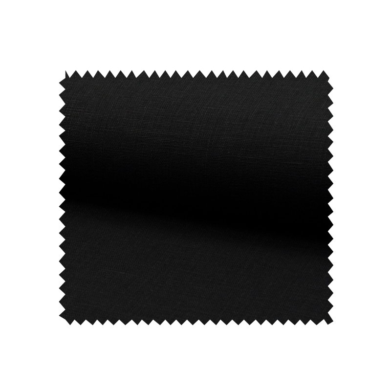 Tissu Lin Uni Noir - Tissus des Ursules