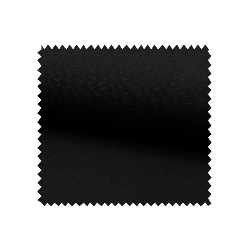 Tissu Lin Uni Noir