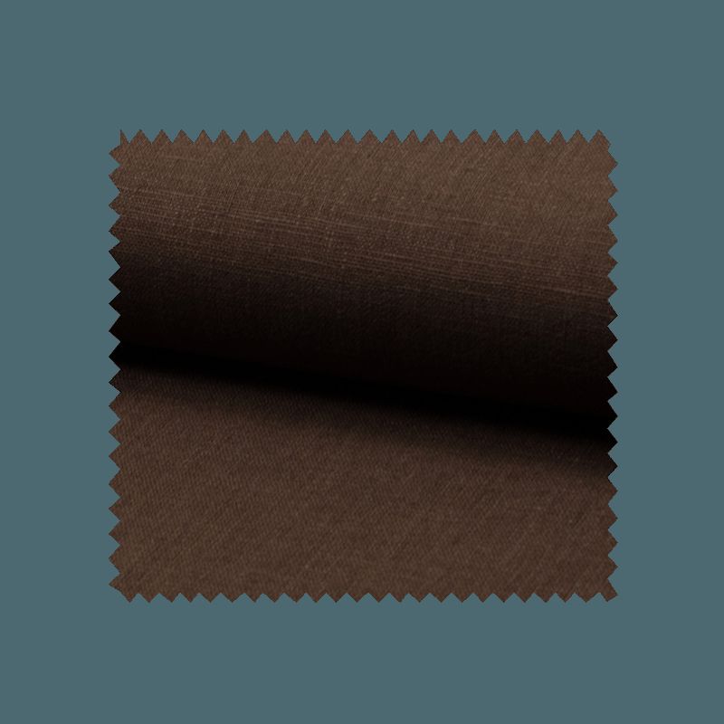 Tissu Lin Uni Chocolat