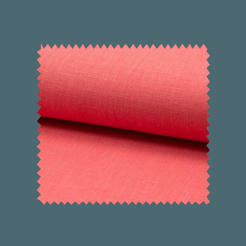 Tissu Lin Uni Corail