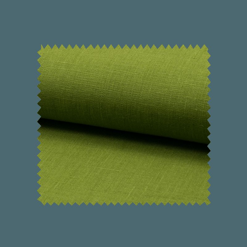 Tissu Lin Uni Vert Avocat