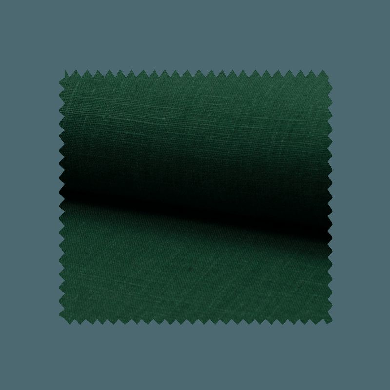 Tissu Lin Uni Vert Bouteille