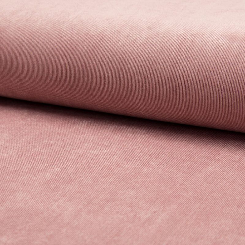 Tissu Velours Milleraies Uni Vieux Rose 