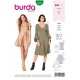 Patron Burda 6205 Young Robe A Parement Style Empire - Jupe Cloche