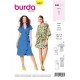 Patron Burda 6207 Young Robe Portefeuille Avec Des Rubans A Nouer - Volants D'ou