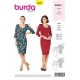 Patron Burda 6223 Robe Avec Un Parement de Taille - Deux Formes D'encolure