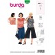 Patron Burda 6225 Blouse - Tee-shirt - Top - Forme Droite