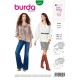 Patron Burda 6227 Blouse - Blouse Carmen - Coulisse à Ruban