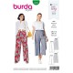 Patron Burda 6229 Pantalon à Coulisse Elastiquée avec des Poches dans les Coutures