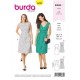 Patron Burda 6239 Robe Avec un Parement de Taille - Epaules Extra-larges