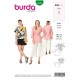 Patron Burda 6245 Blouse - Tunique - Encolure En V - Fermeture Boutonnee Au Dos