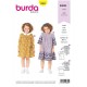 Patron Burda 9305 Kids Robe Avec Empiecement - Col Claudine - Ruche D'ourlet