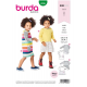 Patron Burda 9296 Baby Robe Facon Tee-shirt Avec Des Poches - Robe A Jupe Fronce