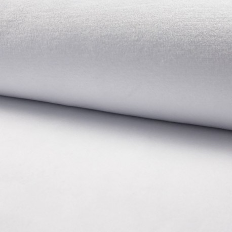 Tissu Polaire Microfibre Panda Uni Blanc 