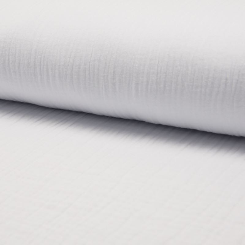 Tissu Double Gaze Uni Blanc