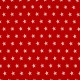 Tissu Coton Imprimé Etoile Rouge