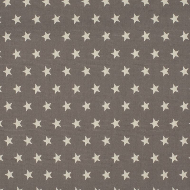 Tissu Coton Imprimé Etoile Gris