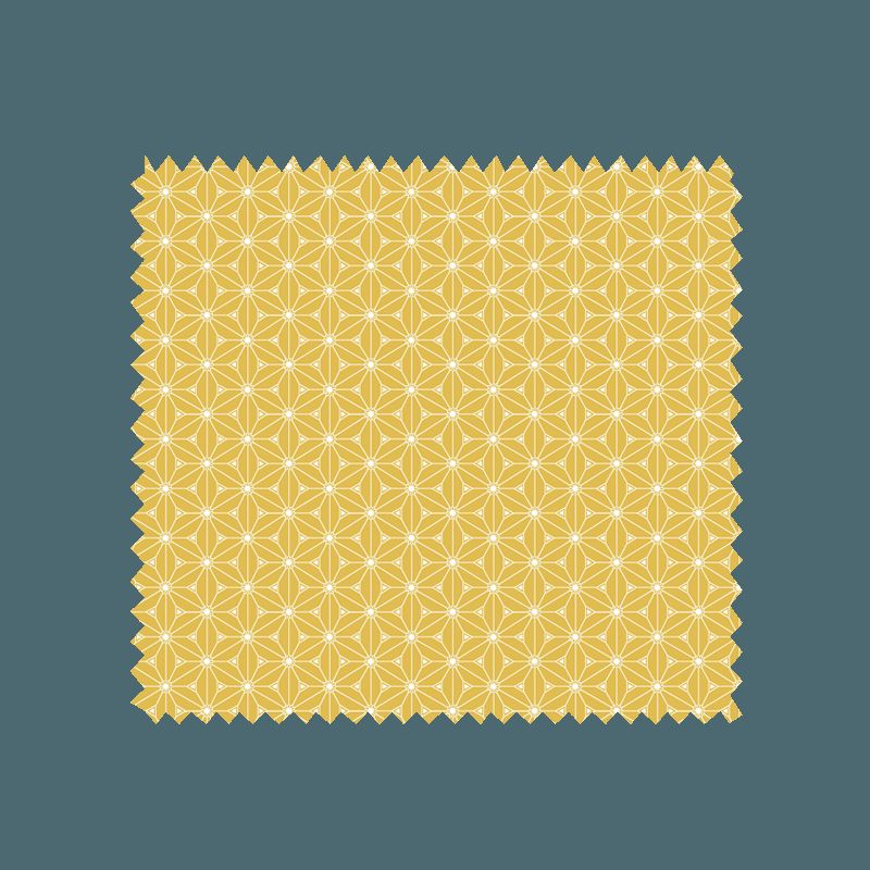 Tissu Fuji Imprimé Jaune