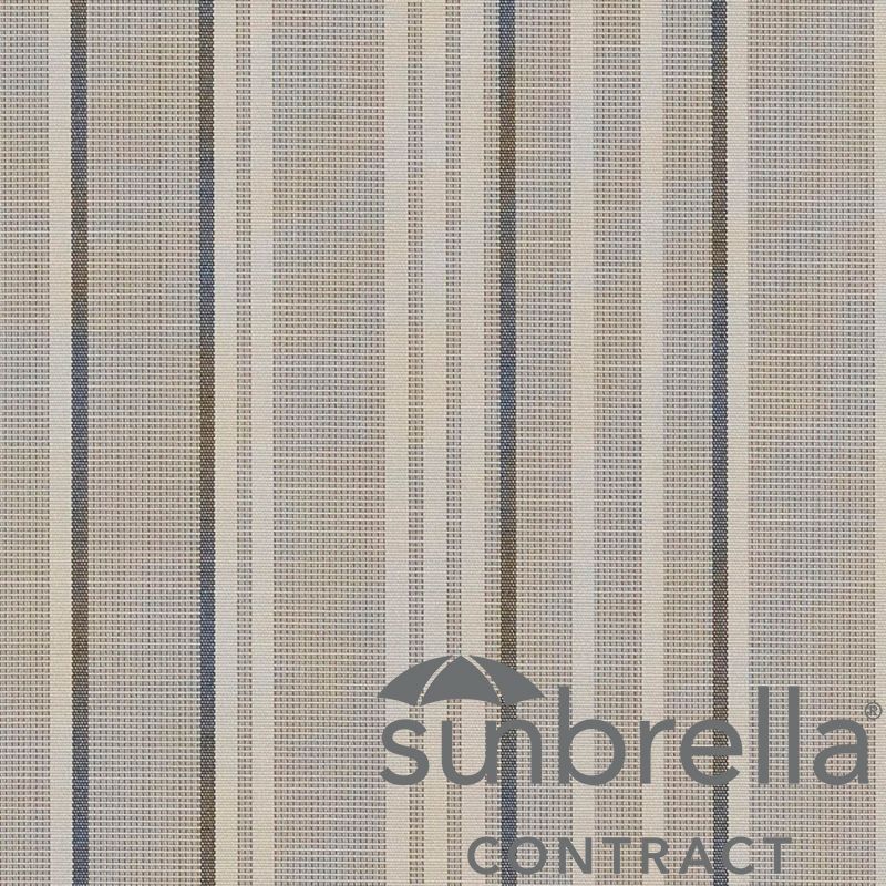 Tissu Sunbrella® Stripe Rayé Gris