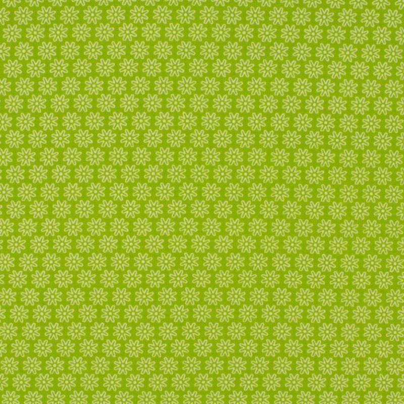 Tissu Imprimé Floralie Anis