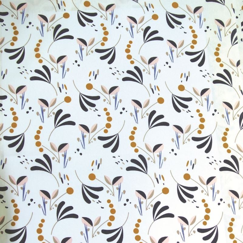 Tissu Cretonne Howell Imprime Nuit cannelle