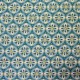 Tissu Cretonne Livy Imprime Paon moutarde