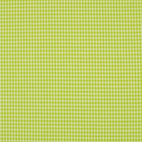 Tissu Petit Vichy 2mm Vert Anis