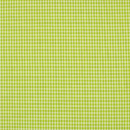 Tissu Petit Vichy Vert Anis