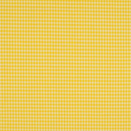 Tissu Petit Vichy 2mm Jaune